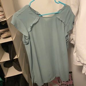 Blue work blouse